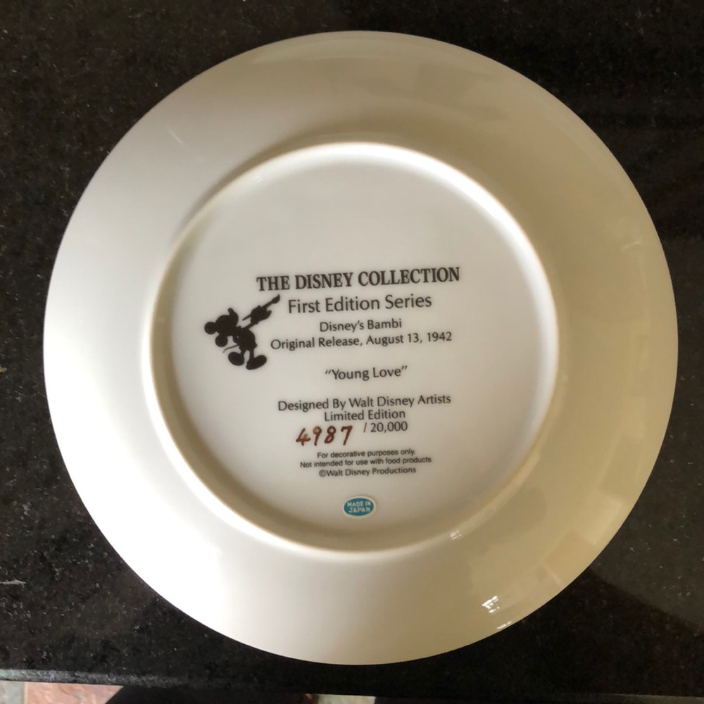 Disney Collection Original Release Bambi plates